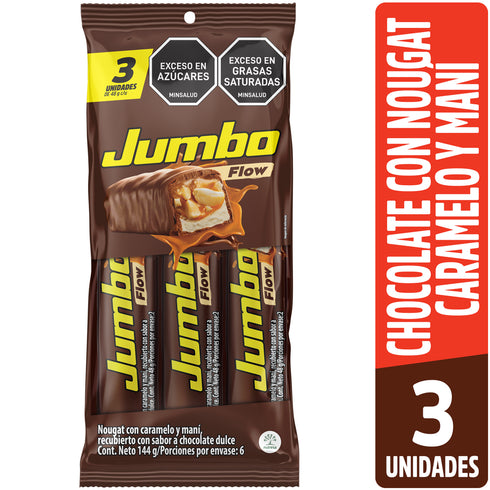 CHOCOLATINA JUMBO FLOW 3U 144G CHOCOLATE